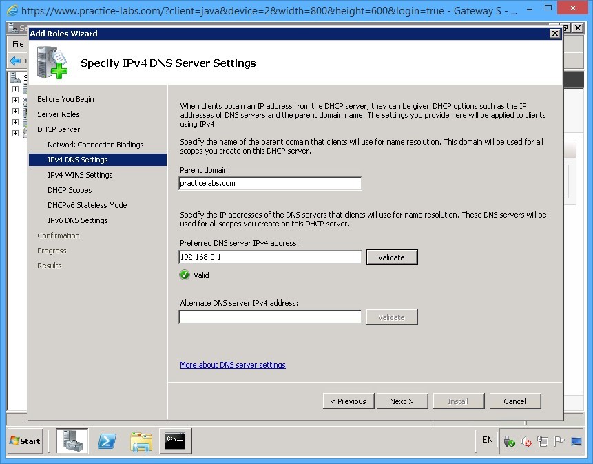 Practice Labs screenshot.
